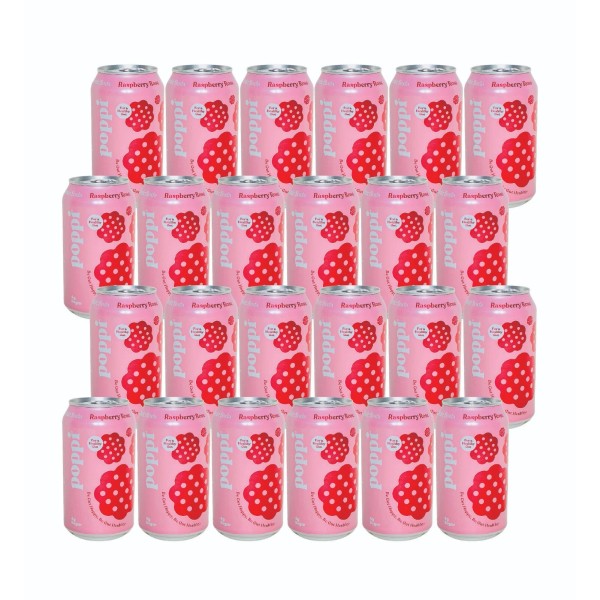 Poppi Prebiotic Soda- Raspberry Rose (12 Fl oz) (24 Cans)