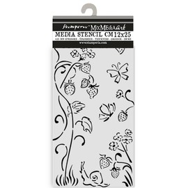 Stamperia - Thick Stencils for Scrapbooks, Albums, Cards, Bullet Journalling, and More, Flexible Material, Easy to Clean, Perfect for Hobbies, Crafts and Gifting (Hidden Grove, Strawberries)