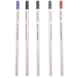 Cucioki 5Pcs Underglaze Pencils for Pottery for Decorating Fused Glass and Under Glaze Ceramics B
