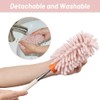 JSCARLIFE Microfiber Duster Brush,Feather Duster Extendable Duster with Extra Long