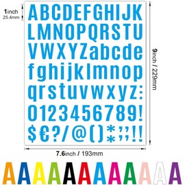 12 Hojas Pegatinas de Números del Alfabeto, BetterJonny Autoadhesivas Pegatinas de Vinilo, Pegatinas de Letras para Buzón, Letreros, Ventana, Puerta, Automóviles, Hogar, Negocio, Número de Dirección