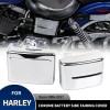 Unbranded Left & Right Battery Box Side Covers For Harley