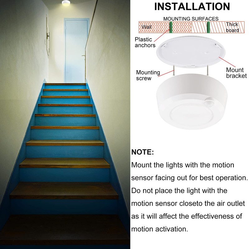 LUXSWAY Shower Light, Warm White Ceiling Light Fixture, ON/Off Indoor