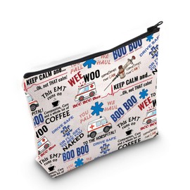 Gzrly Emergency Medical Technician Gift Cosmetic Bag First Responder Paramedic Gift Emergency Medical Zipper Pouch (Boo Boo Bus ca)