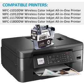 LiTuhorse Compatible LC401 Black Ink Cartridges Replacement for Brother MFC-J1010DW MFC-J1012DW MFC-J1170DW MFC-J1800DW Printer, MFC-J1010DW Ink Cartridges Black LC-401 LC 401 BK LC401BK 1-Pack