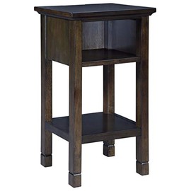 Signature Design by Ashley - Marnville Accent Table - With USB Hook-Up - Contemporary - Dark Brown