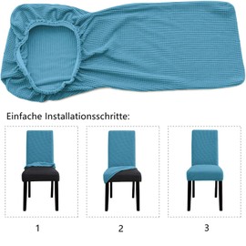 PCIUGXVN Dining Room Chair Slipcovers Dining Chair Covers Parsons Chair Slipcover Stretch Chair Covers for Dining Room Set of 2,Navy Blue