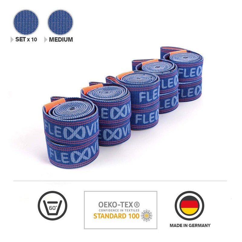 FLEXVIT Resist Fitness Band Blue (Medium) - Fitness Bands for