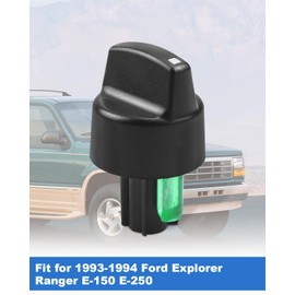 Premium A/C Heat Control Knob Switch Fit for Ford Explorer Ranger E-150 E-250 (1993-1994) Perfect Fit ABS Plastic Black Heater A/C Knob