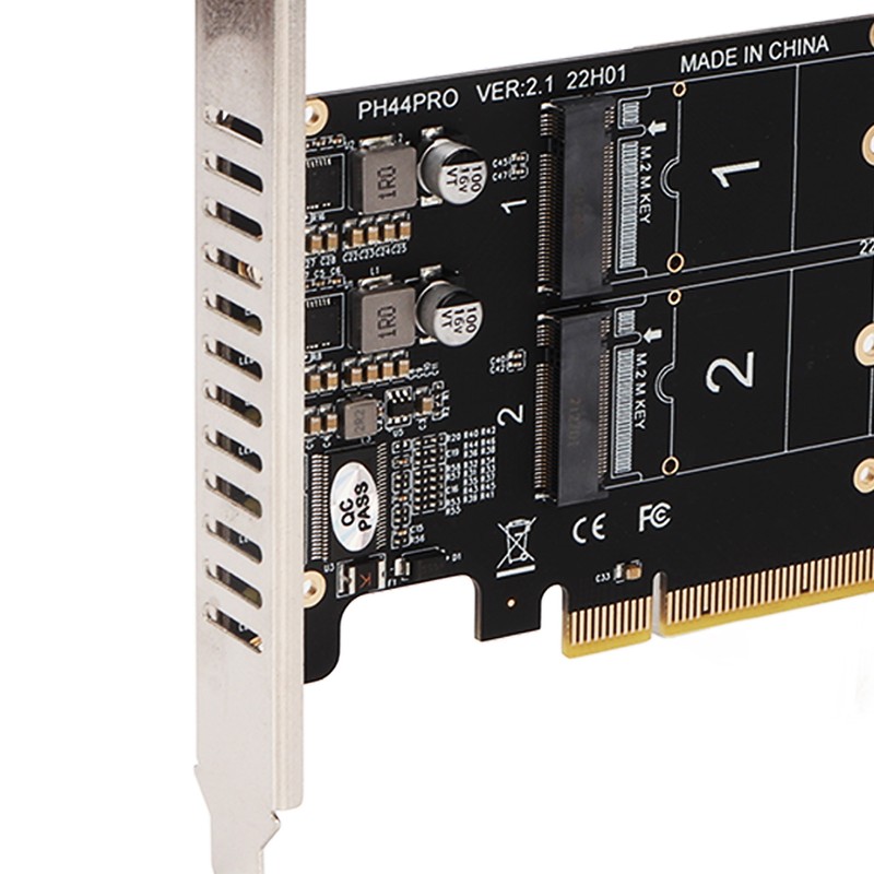 PCIE X16 to M.2 M KEY Expansion Card NVMEx4 SSD