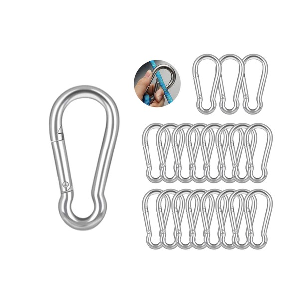 Gupermac (Made in USA) Stainless Steel Carabiner Spring snap Hook
