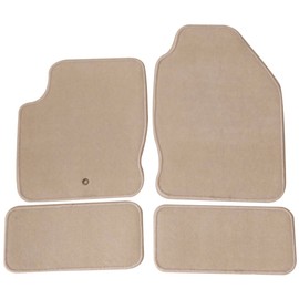 Floor Mats Compatible with 2000-2007 Ford Focus, Front & Rear Beige 4PC Nylon Car Floor Carpets Carpet Liner by IKON MOTORSPORTS, 2001 2002 2003 2004 2005 2006