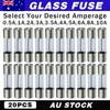 20Pcs M205 Glass Fuse 5mm x 20mm Slow Blow 250V