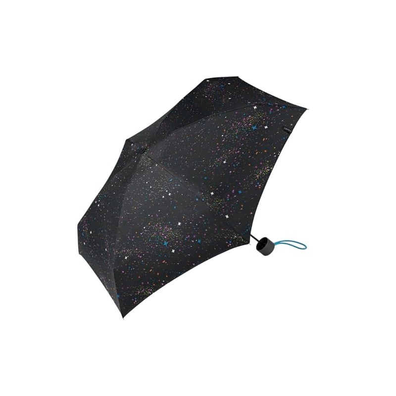 ESPRIT Cutted Cool Ultra Mini Pouch Pocket Umbrella Black Colourful