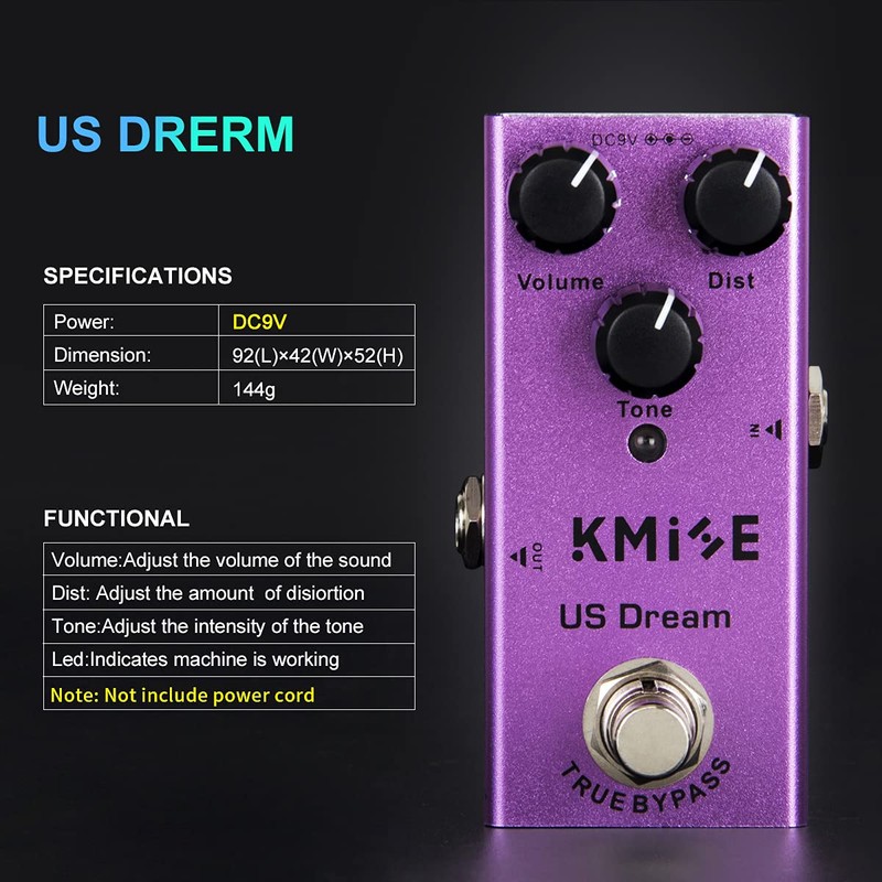 Kmise US Dream Electric Guitar Effects Pedal Mini Single Type