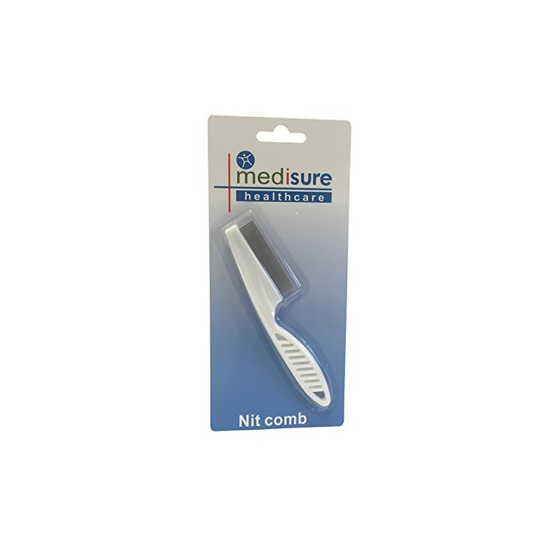 MEDISURE DURABLE EFFECTIVE SMALL HANDLE FLEA LICE FINE METAL TOOTH