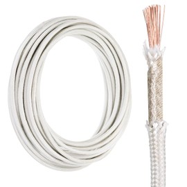 Awclub Mica High Temperature Wire, 10Ft 11AWG -60~500 Degrees Celsius, Mica Glass Fiber Heat Resistant Wire Insulated Electrical Flexible Cable for Lamp Boiler Heater, Used in Harsh Environments