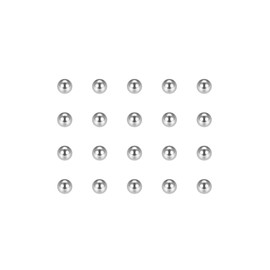 sourcing map G25 Precision Chrome-Plated Steel Bearing Balls 1 mm Pack of 100