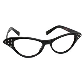 Hip Hop 50's Shop Kids Cat Eye Glasses (Child/Youth, Black)