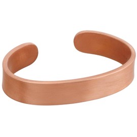 DEMMEX Premium 3mm Thickest Pure Turkish Copper Bracelet - Solid, Uncoated, Non-Magnetic - 1/8" Thickess, Thickest of its Kind & A Statement Piece - Fall 2024, Unisex (Matte, S-M (Wrist 5.5"-6.99"))