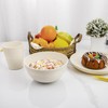 Rubtlamp 24 Pcs Wheat Straw Dinnerware Sets, Unbreakable Reusable Plastic