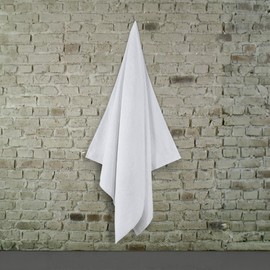 Classic Turkish Towels CTT - Premium Turkish Jumbo Bath Sheet, 100% Turkish Cotton, Absorbent & Ultra Comfy Bath Towel Sheets for Hotel & Spa | 40"x80" (White)