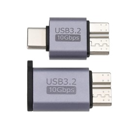 VGOL 2pcs USB C Male/Female to USB Micro B Male Hard Drive Converter 10Gbps USB 3.2 Adapter Compatible with Toshiba Compatible with Seagate