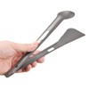 TOMSHOO Titanium Serving Tongs Multi-Purpose BBQ Tongs with Spork and