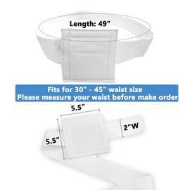 G Feeding Belt Holder for PD Ileostomy Ostomy Patient Care - Peritoneal Abdominal Tube Pad Cover, Fits 30"~46" Waist