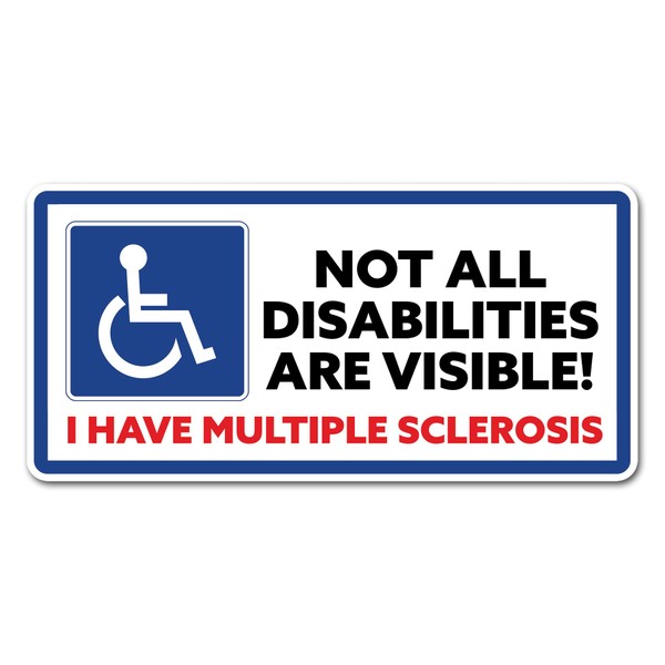 2 x 15cm Not All Disabilities are Visible Vinyl Stickers