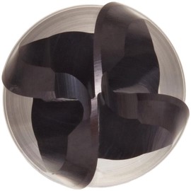 Niagara Cutter 17000702 Carbide Ball Nose End Mill, Metric, AlTiN Finish, Roughing and Finishing Cut, 30 Degree Helix, 4 Flutes, 51mm Overall Length, 4mm Cutting Diameter, 4.000mm Shank Diameter