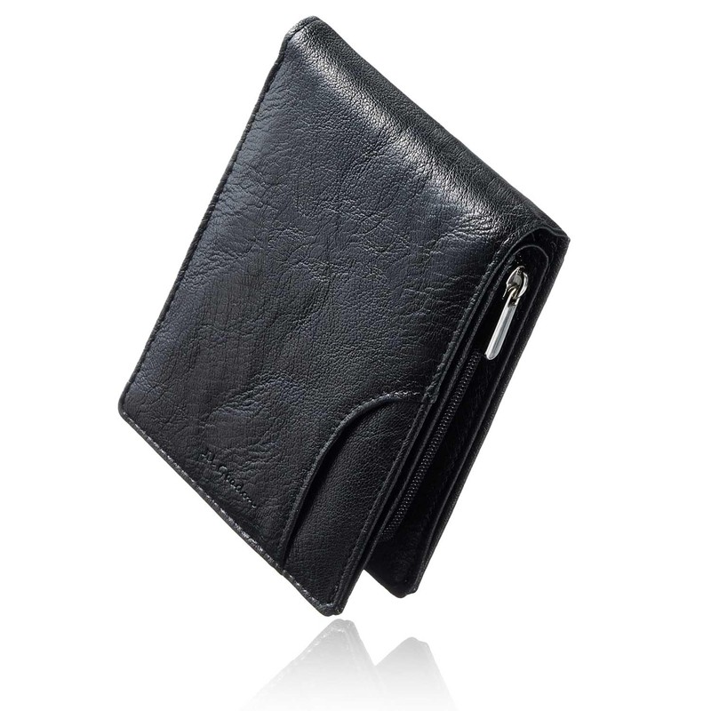 JIL GORDON Men's Bi-Fold Wallet, Popular, Large Capacity, Ultra Lightweight,