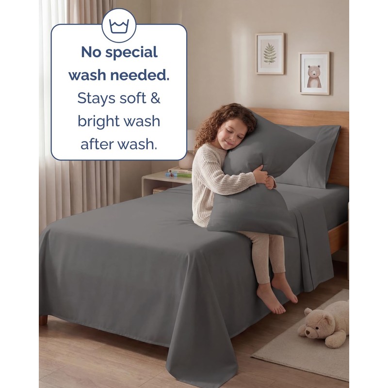 Twin 4 Piece Sheet Set - Comfy, Breathable & Cooling