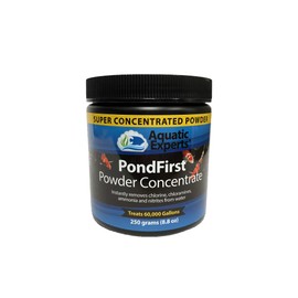 Aquatic Experts PondFirst Pond Water Conditioner - Concentrated Instant Dechlorinator for Fish Ponds, Makes Water Safe for Koi and Goldfish, Made in The USA (Powder 250 gm - Treats 60,000 gallons)