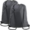 BeeGreen X-Large Drawstring Backpack Bags Black Bulk 2 Pack 22.4" L x 17.5" W Cinch Sack Gym Christmas String Bags Machine Washable Heavy Duty Sport Bags for Men Women