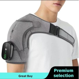 MOSNAMI Electric Shoulder, Heating Vibration Massager, Shoulder Massager for Back & Neck, Back Massager, Fascia Release for Neck and Shoulder, Winter & New Year Gift - Color: Knees Black