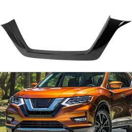 KUAFU Front Upper Grille Molding Trim Compatible with 2017-2020 Nissan Rogue 622786FL0A NI1044114 Bumper Radiator Hood Grill Cover Molding Moulding Trim Painted Black