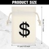 48 Pieces Money Bag Pouch with Drawstring Closure Canvas Cloth