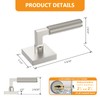 Amerdeco 1 Pack Privacy Door Handles, Brushed Satin Nickel Interior,