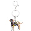 DOWAY Labrador Keychain for Women Men Enamel Pet Dog Car