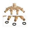 [Brass Body with Brass Shut Off] Tech Traders 4-Way Brass