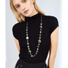 FULU AUTUMN Long Pearl Necklace Women's Boho Long Stone Necklace