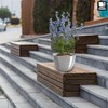 PECZEKO Flower Pot Shiny Plastic Planter Decorative Pot for Large