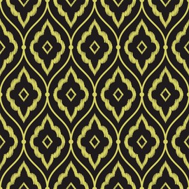 VaryFloral Black and Gold Geometric Wallpaper Peel and Stick Vintage Antique Mid Century Wallpaper for Room Dark Abstract Floral Contact Paper, Prepasted, Removable, Renter Friendly, 12"x118"