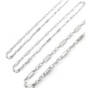 HENKi Plate Chain 60 cm Long Stainless Steel Silver Plate