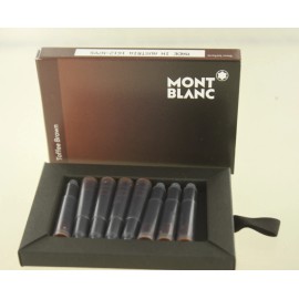 Mont Blanc Fountain Pen Refill Toffee Brown Ink Cartridges 8 in box Nr. 105189