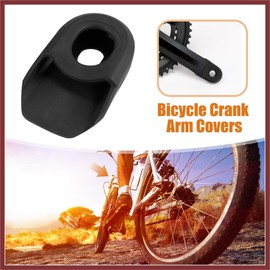 HEROFFIX 2pcs Soft Plastic Bicycle Cycling Crank Boot Protectors Mountain Bike Gel Sleeve Crank Arm Cover Protection Black Replace Parts