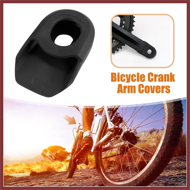 HEROFFIX 2pcs Soft Plastic Bicycle Cycling Crank Boot Protectors Mountain