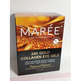 Maree 24k Gold Collagen Eye Gels, Collagen, Vitamin C , 20 Pairs, Exp: 7/2026