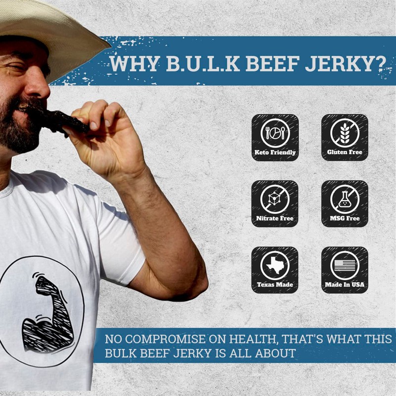 BULK Texas Style Original Beef Jerky - Healthy High Protein
